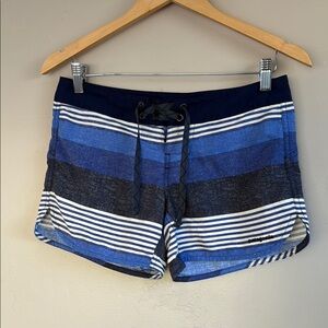 Patagonia Navy and White Striped Shorts